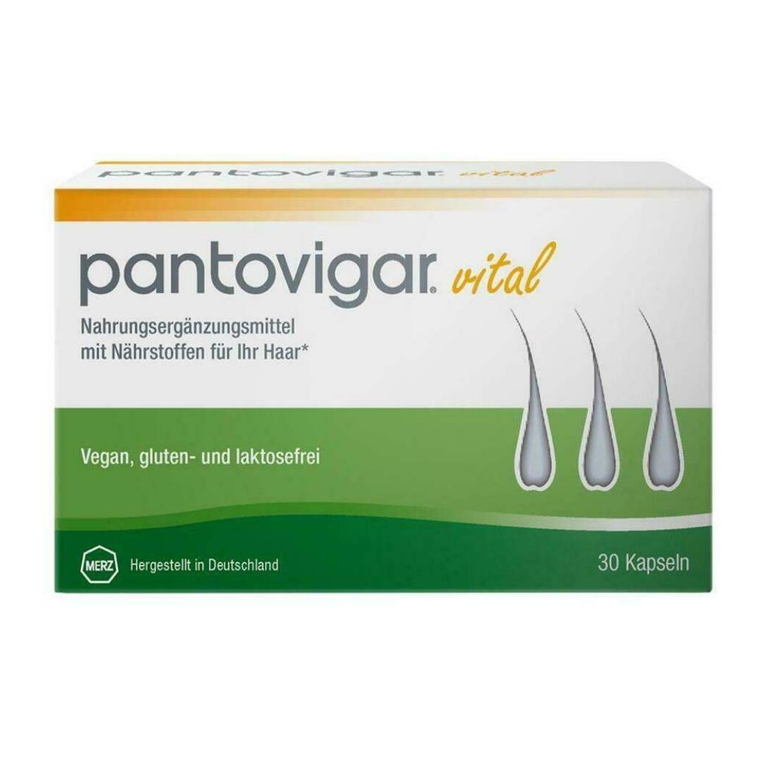 new re-launch in 2025, Pantovigar vital capsules with nutrients for hair 30 capsules