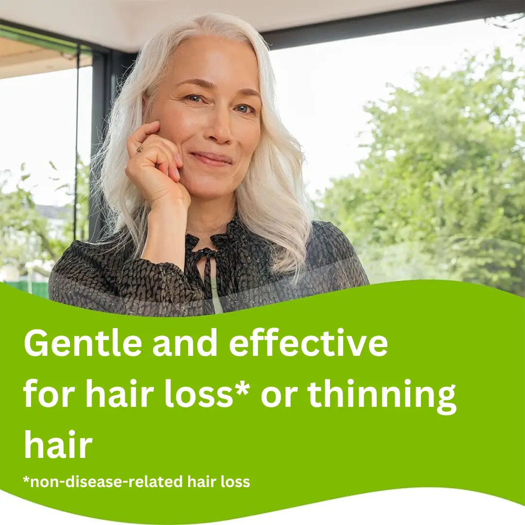 Gentle and effective for hair loss or thinning hair