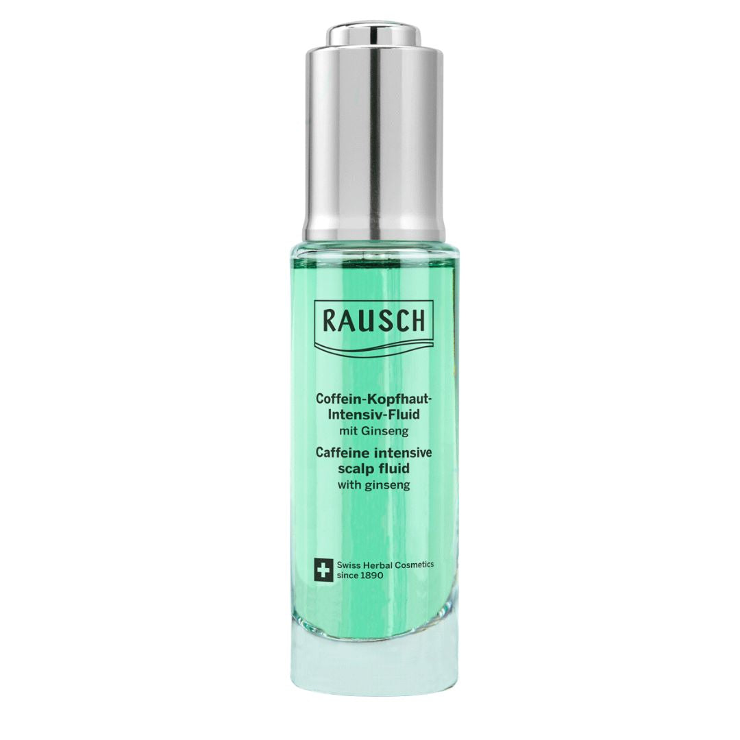 Rausch Ginseng Caffeine Intensive Fluid for all those struggling with hair loss. The invigorating fluid breathes new life into your scalp and boosts hair regrowth – for hair that feels strong and healthy. VicNic.com, destination for Europe and German health & beauty, shipped worldwide