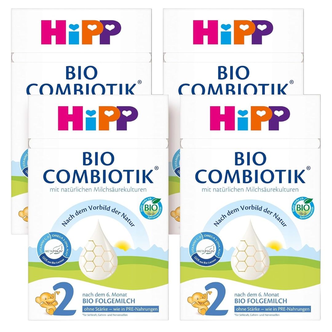 Hipp Combiotik Organic Milk 2 without Starch (6 months+) - Pack of 4 boxes