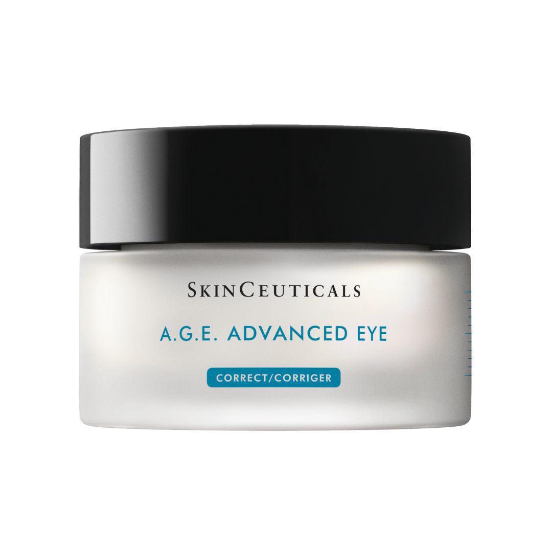 With the correcting eye cream SkinCeuticals A.G.E. EYE COMPLEX reduces puffiness in the eye area, bags under the eyes and dark circles under the eyes and counteracts the signs of skin aging.