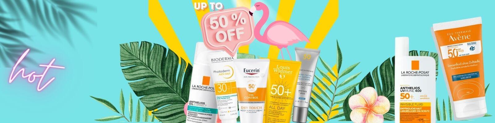 Sunscreen Sale includes Louis Widmer, Skinceuticals, Bioderma, Eucerin and many more