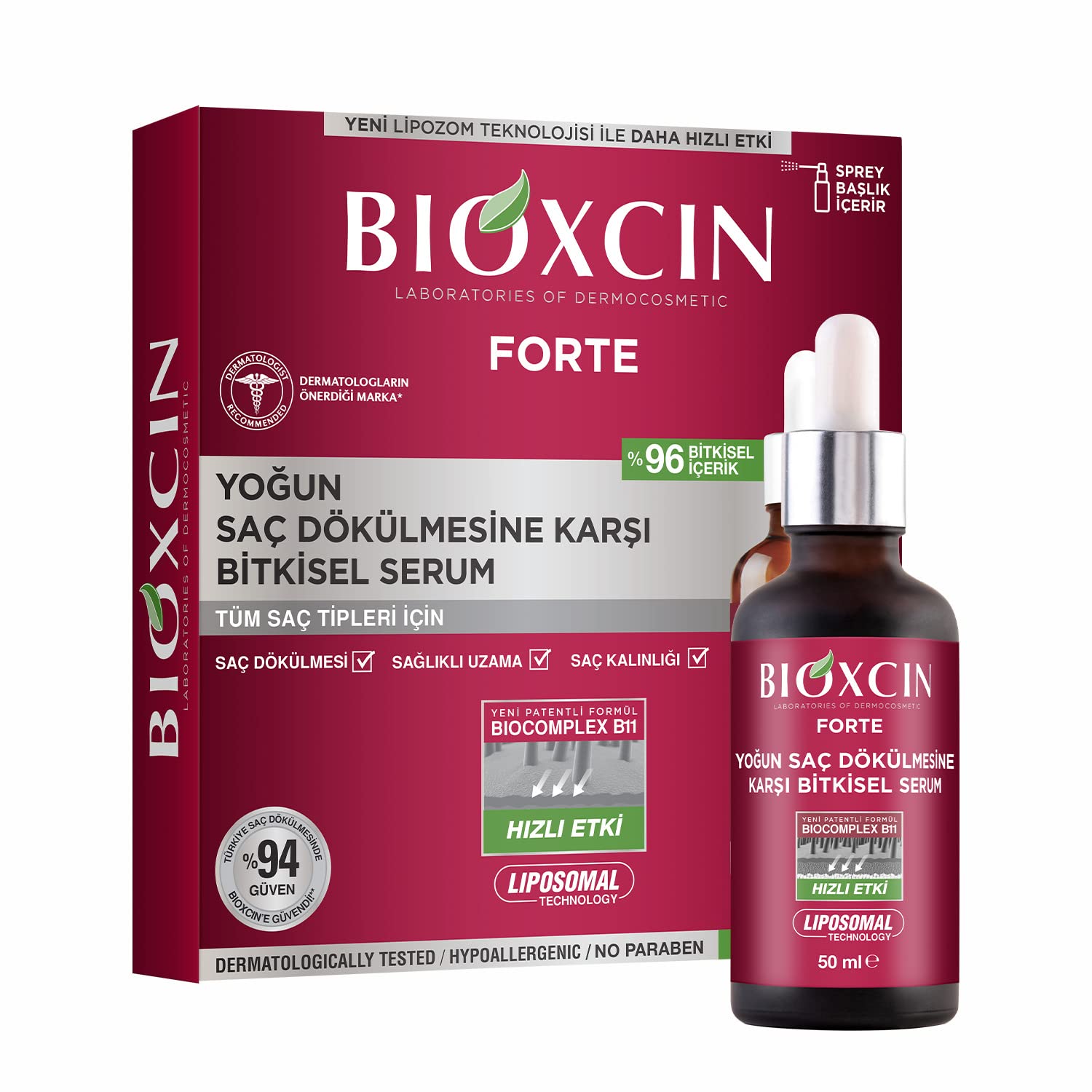 Bioxcin Forte sérum 50 ml x 3 bouteilles