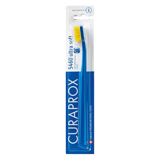 The innovation in atraumatic toothbrush, Curaprox Toothbrush CS 5460 Ultrasoft with the small, compact head cleans more intensively and gently. This enables the use of much finer filament for gentle, deep cleaning. The bristles made of CUREN® retain their already higher initial strength even when wet.