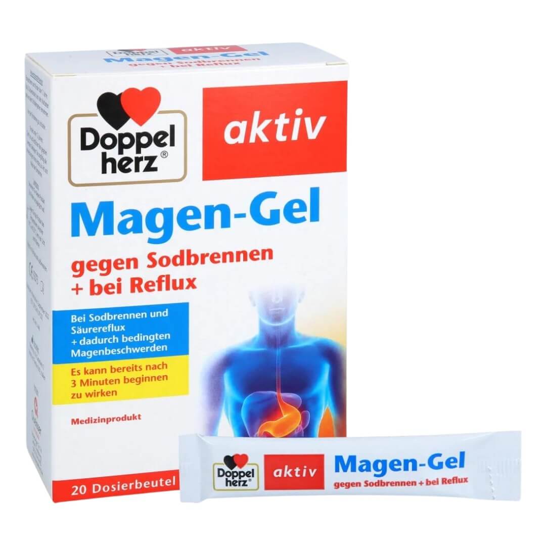 Doppelherz Stomach Gel against Heartburn + Reflux 20x10 ml