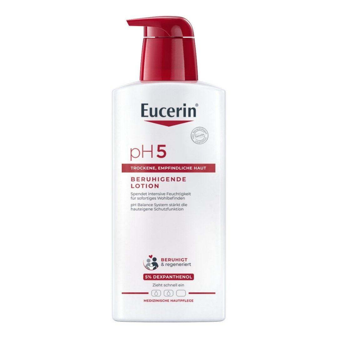 Eucerin pH5 Lotion reduces skin sensitivity.&nbsp;A body lotion that delivers long-lasting moisturisation, making skin more resilient and less sensitive.

Provides long-lasting 24-hour moisture for velvety-soft skin