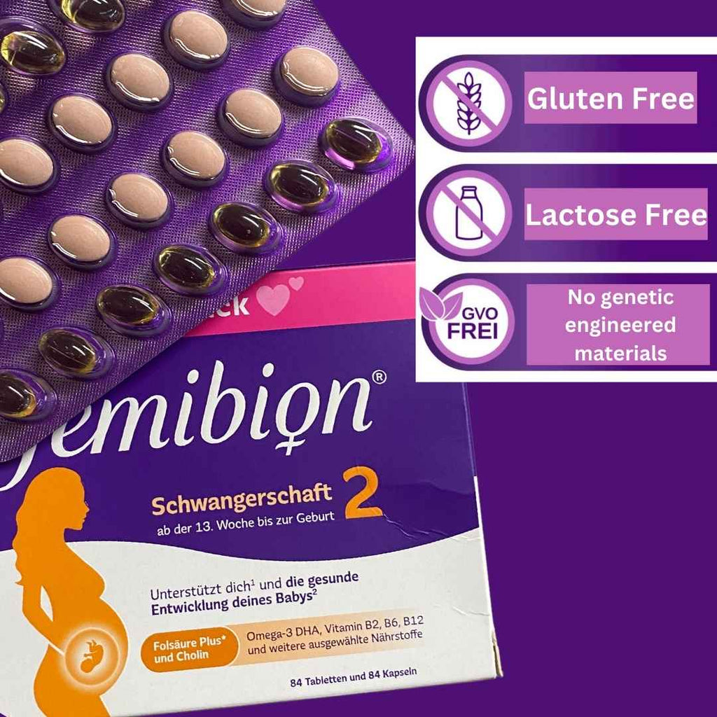 Femibion Pregnancy 2 is gluten-free, lactose-free and contains no genetic engineered materials