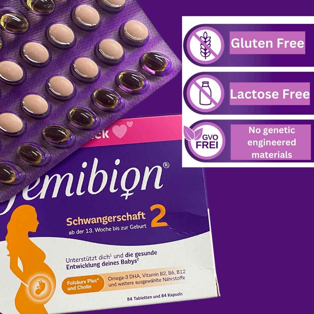 Femibion Pregnancy 2 is gluten-free, lactose-free and contains no genetic engineered materials