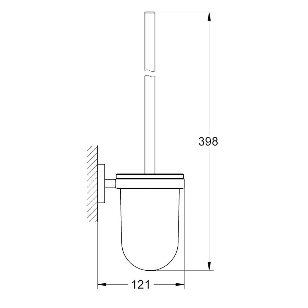 حامل فرشاة المرحاض جروهي إسينشالز، قطعة واحدة