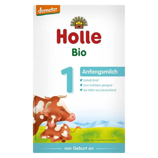 Holle organic infant milk formula 1 is designed for baby from birth. The formula is with valuable milk by Demeter farming for production