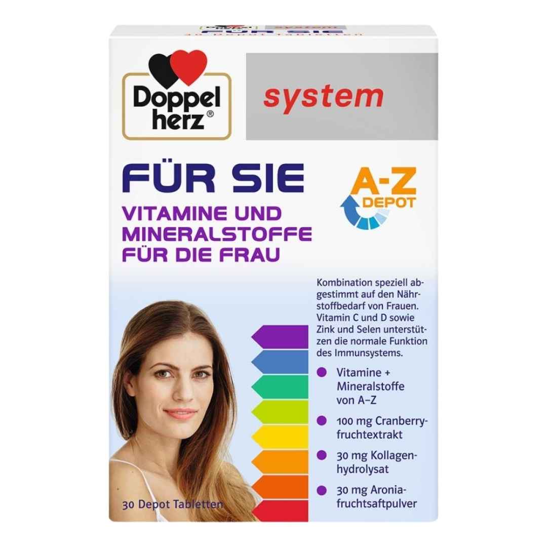 Collezione del sistema <tc>Doppelherz</tc>: per le sue vitamine e minerali 30 cap