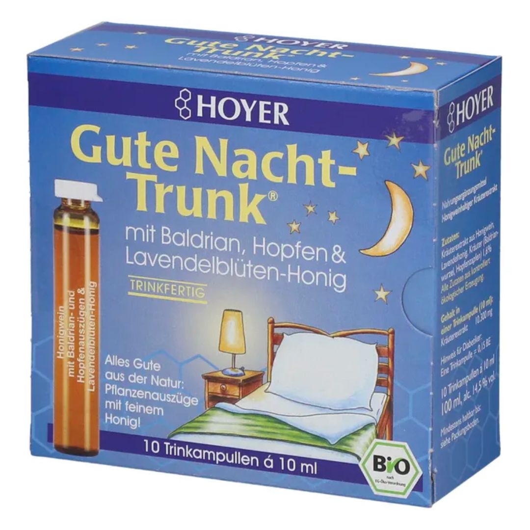 Hoyer Good Night Organic Drink Bottles 10x10 ml