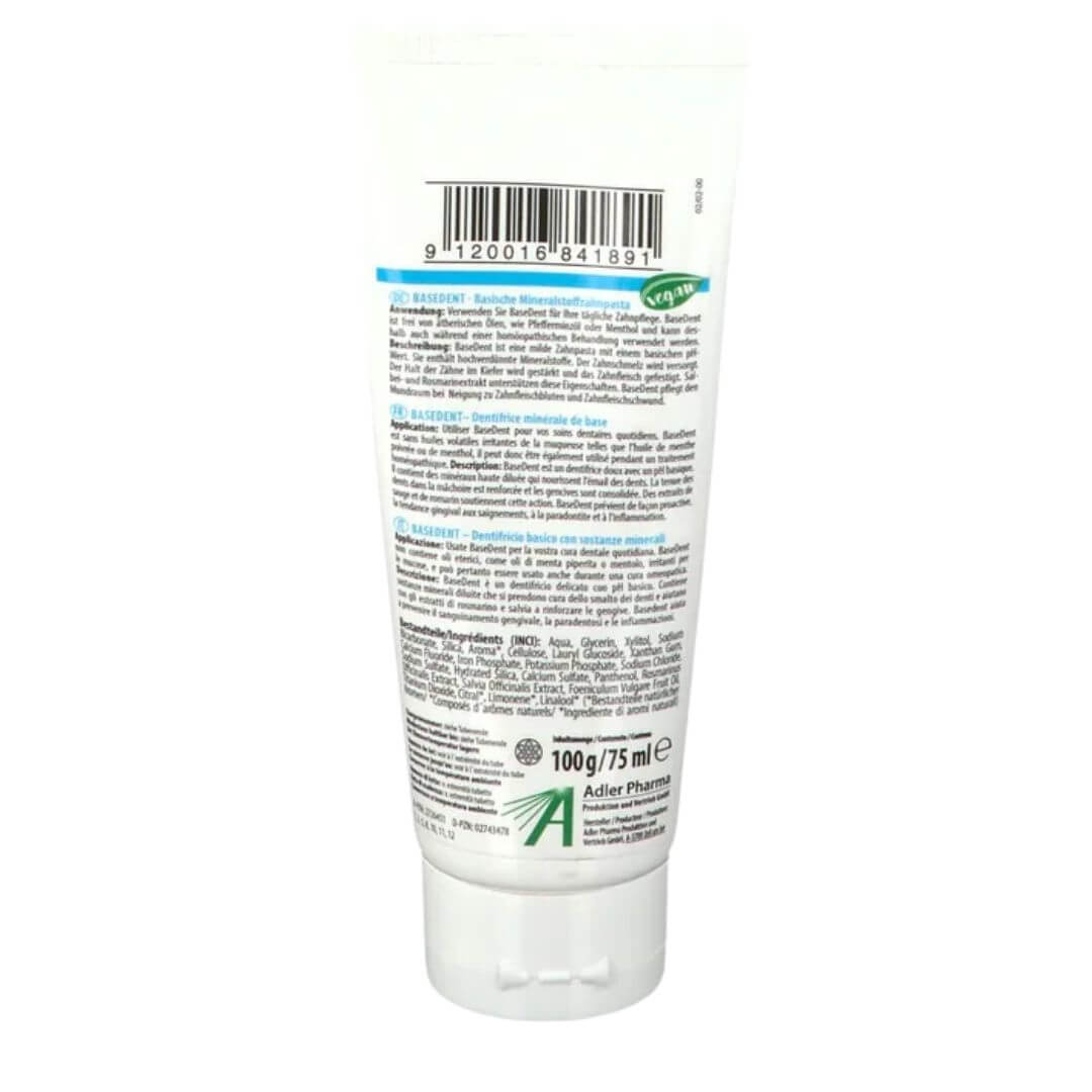 Alkaline toothpaste with highly diluted minerals and a mild orange and lemon flavor. VicNic.com