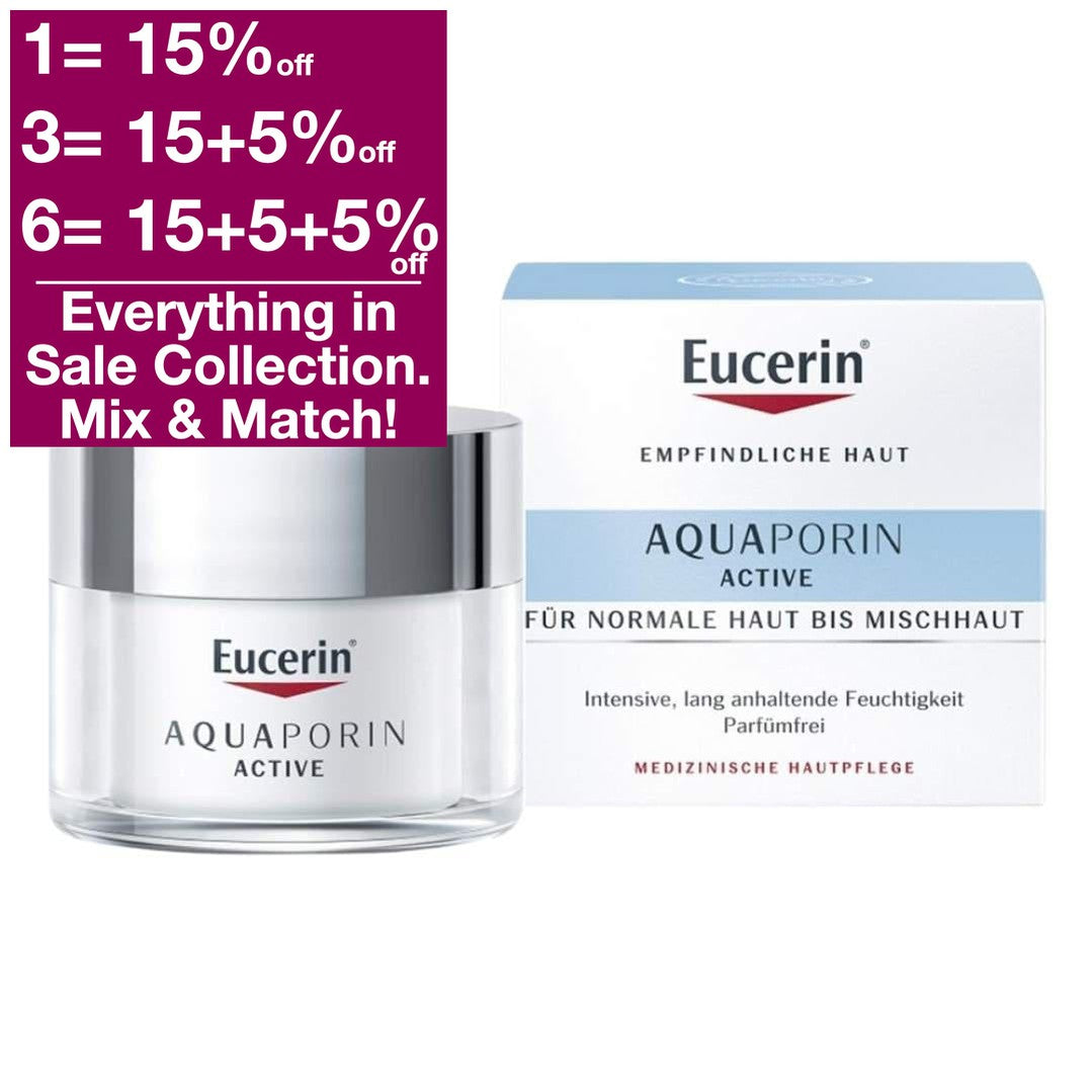 For fresh, smooth and visibly improved skin, shop Eucerin Aquaporin Active Cream at VicNic.com 