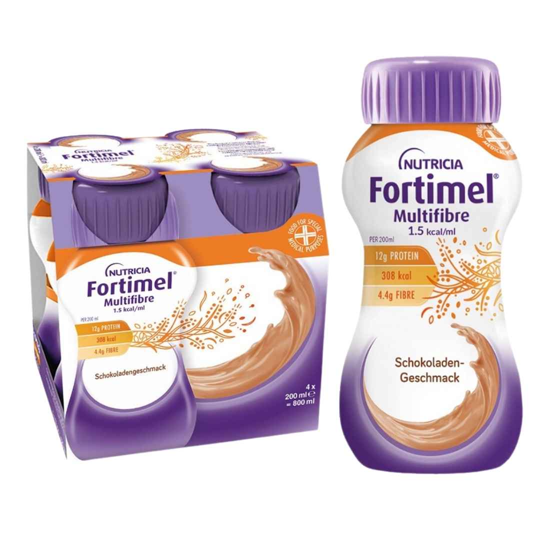 Fortimel Multifibras 1,5 kcal - Sabor Chocolate 4x200 ml