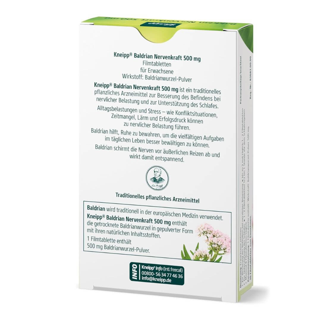 Kneipp Valerian 500 mg Nerve Power 30 pcs