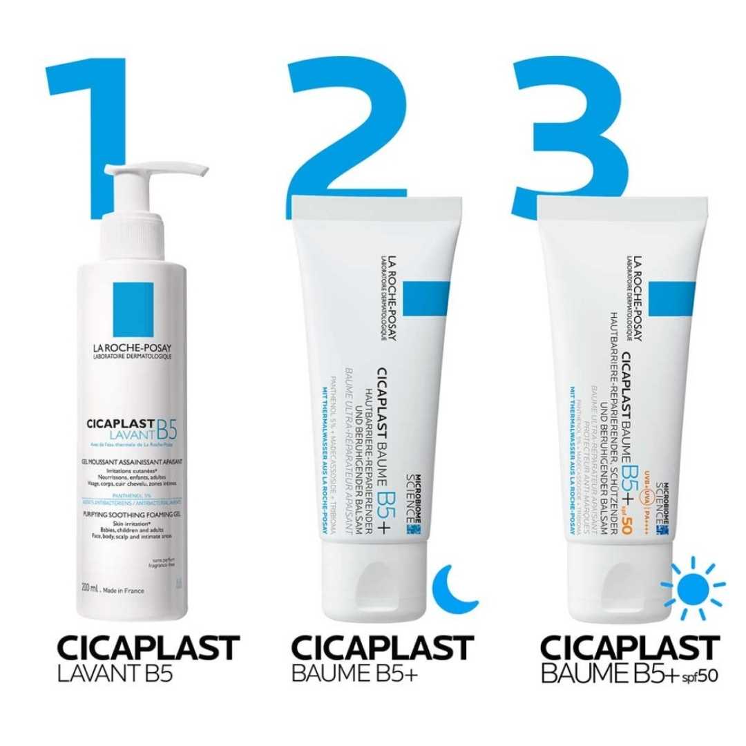 La Roche-Posay Cicaplast&nbsp;is a versatile care series to soothe irritations and to regenerate the skin's own barrier function.&nbsp;Enriched with soothing and regenerating ingredients such as panthenol, shea butter, madecassoside and La Roche Posay thermal water, Cicaplast&nbsp;offers care products with strictly hypoallergenic formulas.&nbsp;The combination of antibacterial and nourishing active ingredients ensures&nbsp;optimal regeneration of the epidermis&nbsp;and reduces signs of irritated skin.