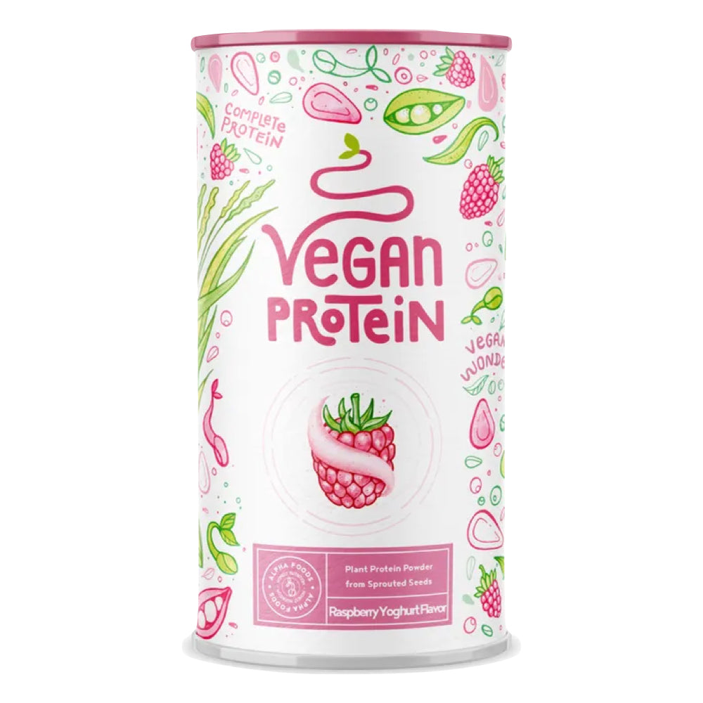Alpha Foods Vegan Protein Iaurt de zmeură 600 g