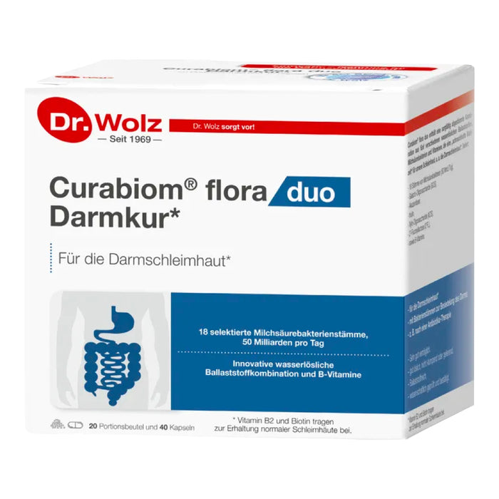 Dr. Wolz Curabiom Flora Duo Intestinal Treatment 1 box (20 scahets + 40 capsules)