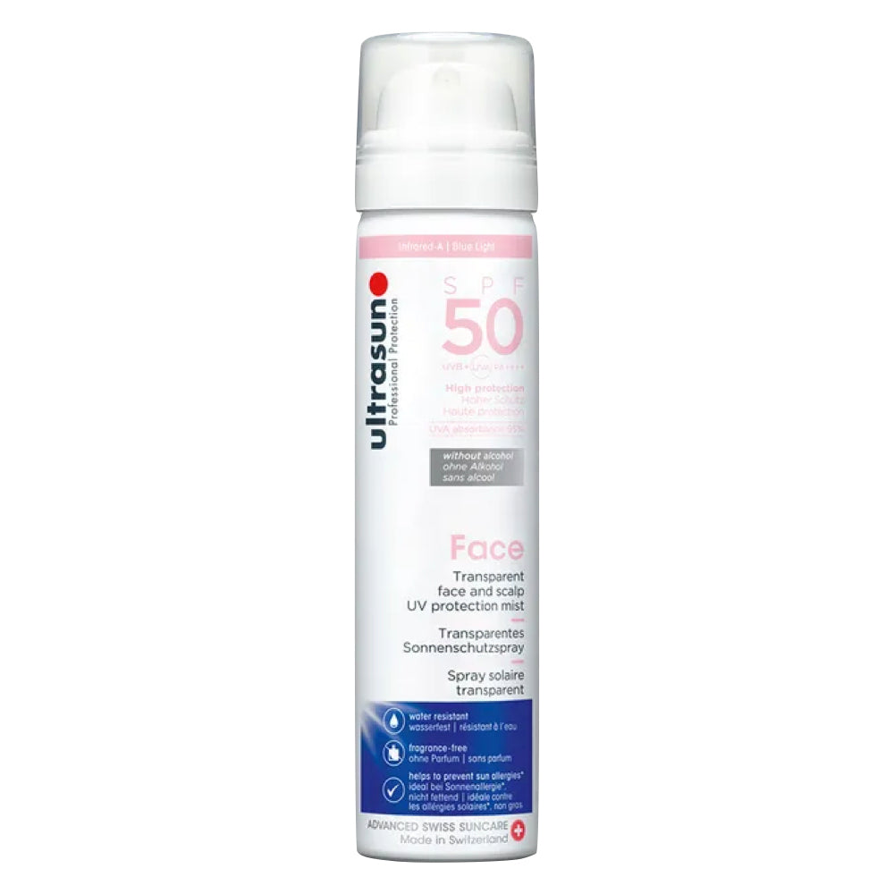 Ultrasun gezicht en hoofdhuidbescherming mist SPF 50 75 ml