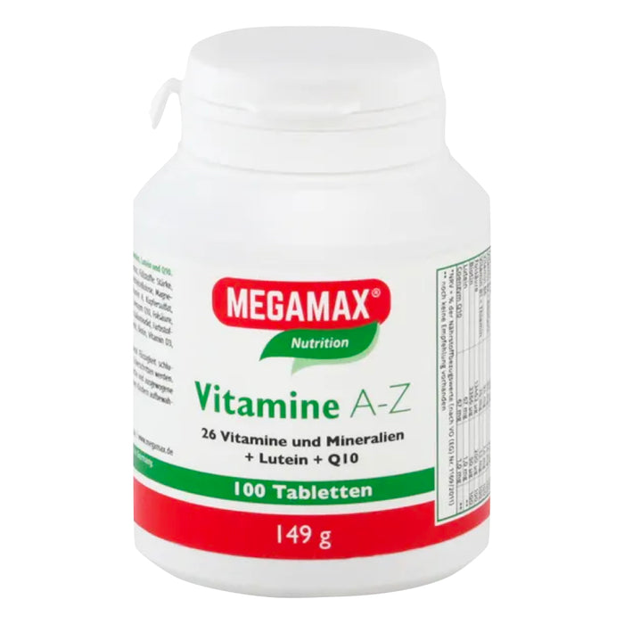 Megamax Nutrition Vitamins A-Z & Q10 100 tablets