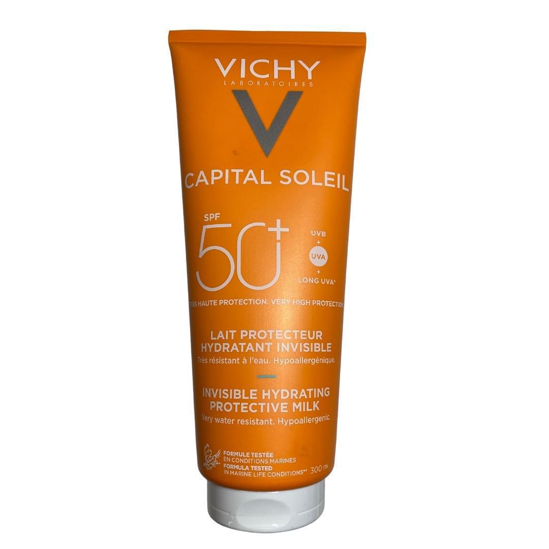 Vichy fővárosi soleil friss védő naptej hidratálása az arc és a test SPF 50+ 300 ml -hez