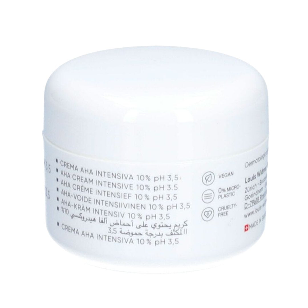 <tc>Louis Widmer</tc> Crema intensiva SkinExpert AHA 10% pH 3,5 sin perfume 50 ml
