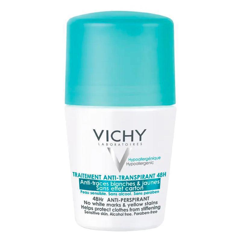 Vichy Deodorant No White Marks and yellow stains Roll-On 48hr Anti-Perpirant 50 ml