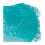 Close-up of a blue gelatinous surface with bubbles