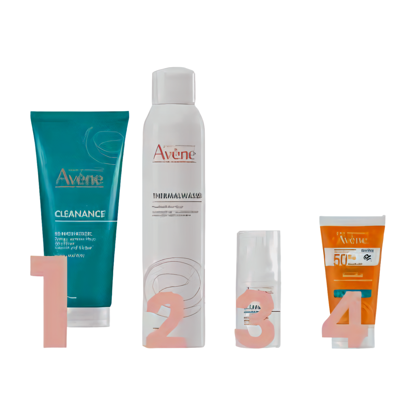 Collection of Avene skincare products