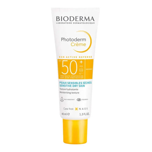 Front of the tube of Bioderma Photoderm Cream (Original) SPF 50+ 40 ml