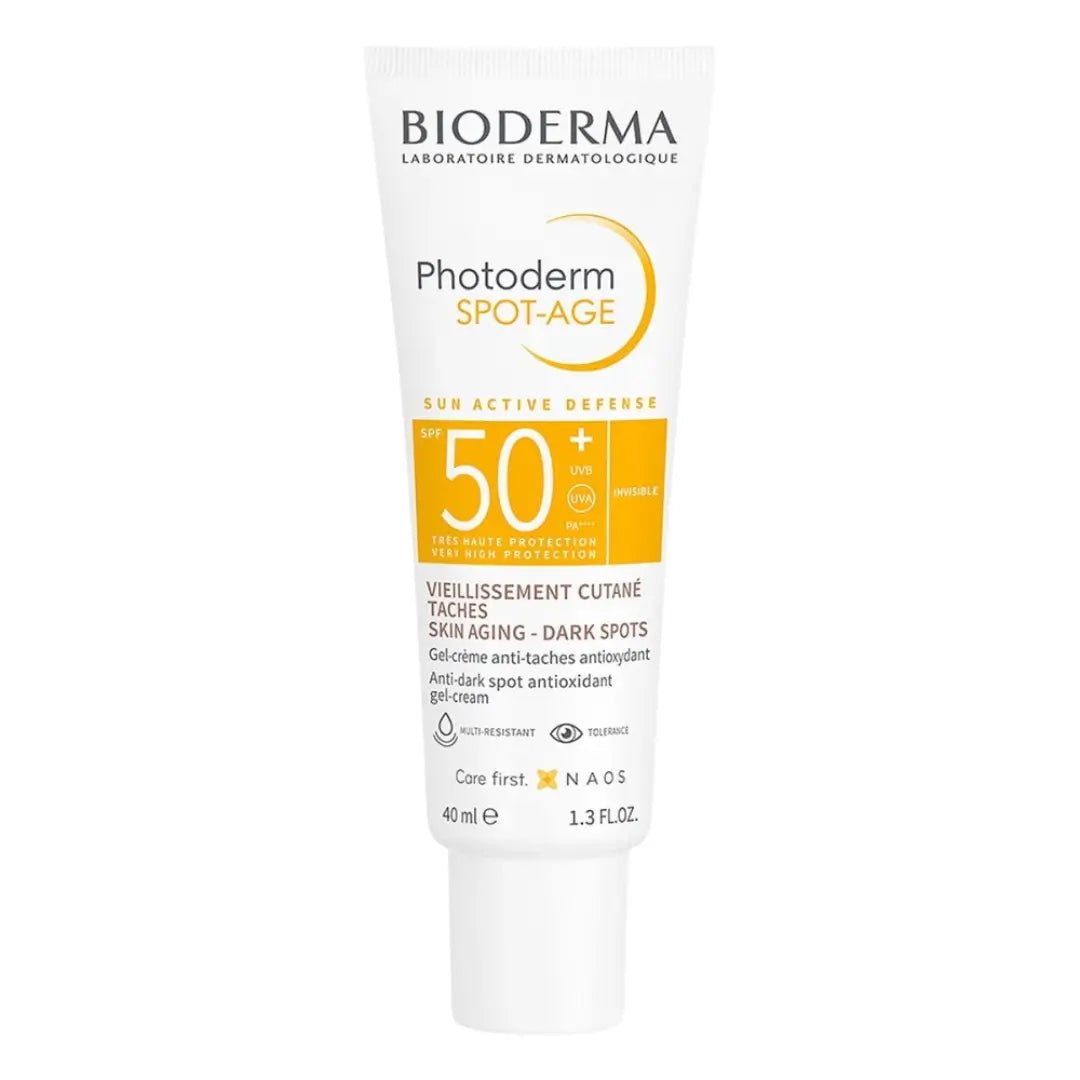 Front of the Bioderma Photoderm SPOT-AGE SPF 50+ 40 ml tube