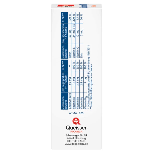 Side of the package showing the table of nutritional values