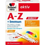 Doppelherz A-Z Immun Direct package, showing the easy-to-consume sachets with the micro-pellets pouring out.