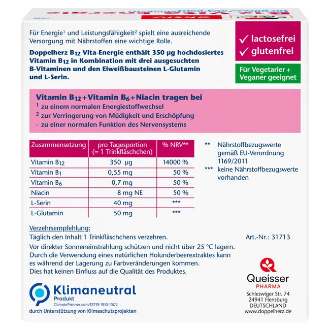 nutritional table on the back of the package