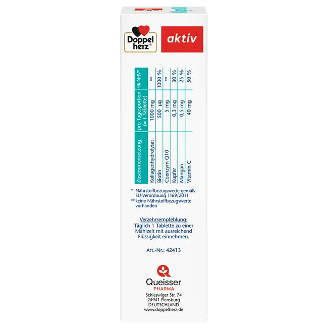 Nutritional table on the package side