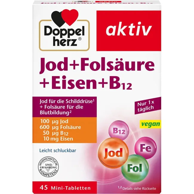 Doppelherz Aktiv Iodine + Folic Acid + Iron + B12 – VicNic.com