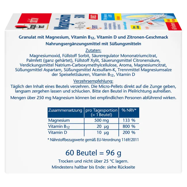 Package side showing ingredients list and consumption directions