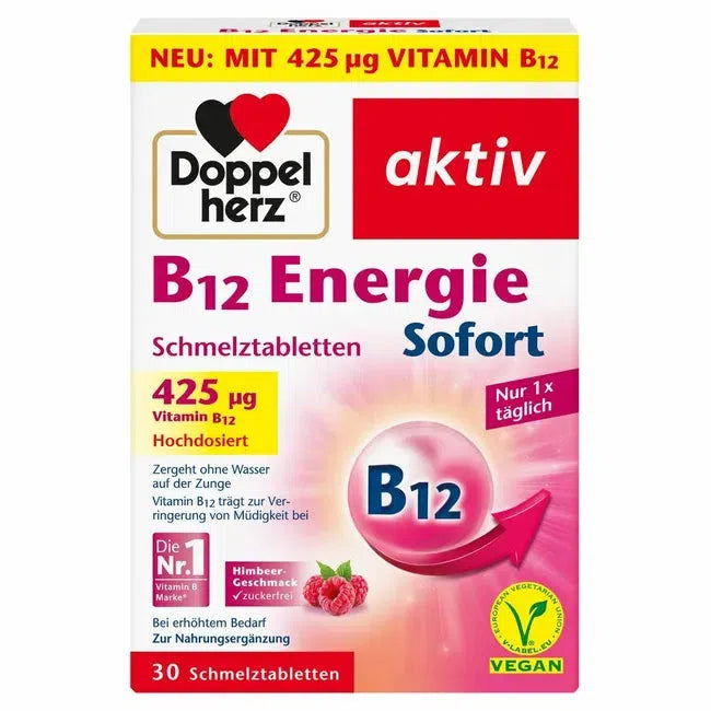 Doppelherz Aktiv Vitamin B12 Energy Instantly 30 Meltable Tablets ...