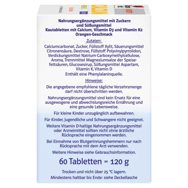 Side of the box showing the ingredients list