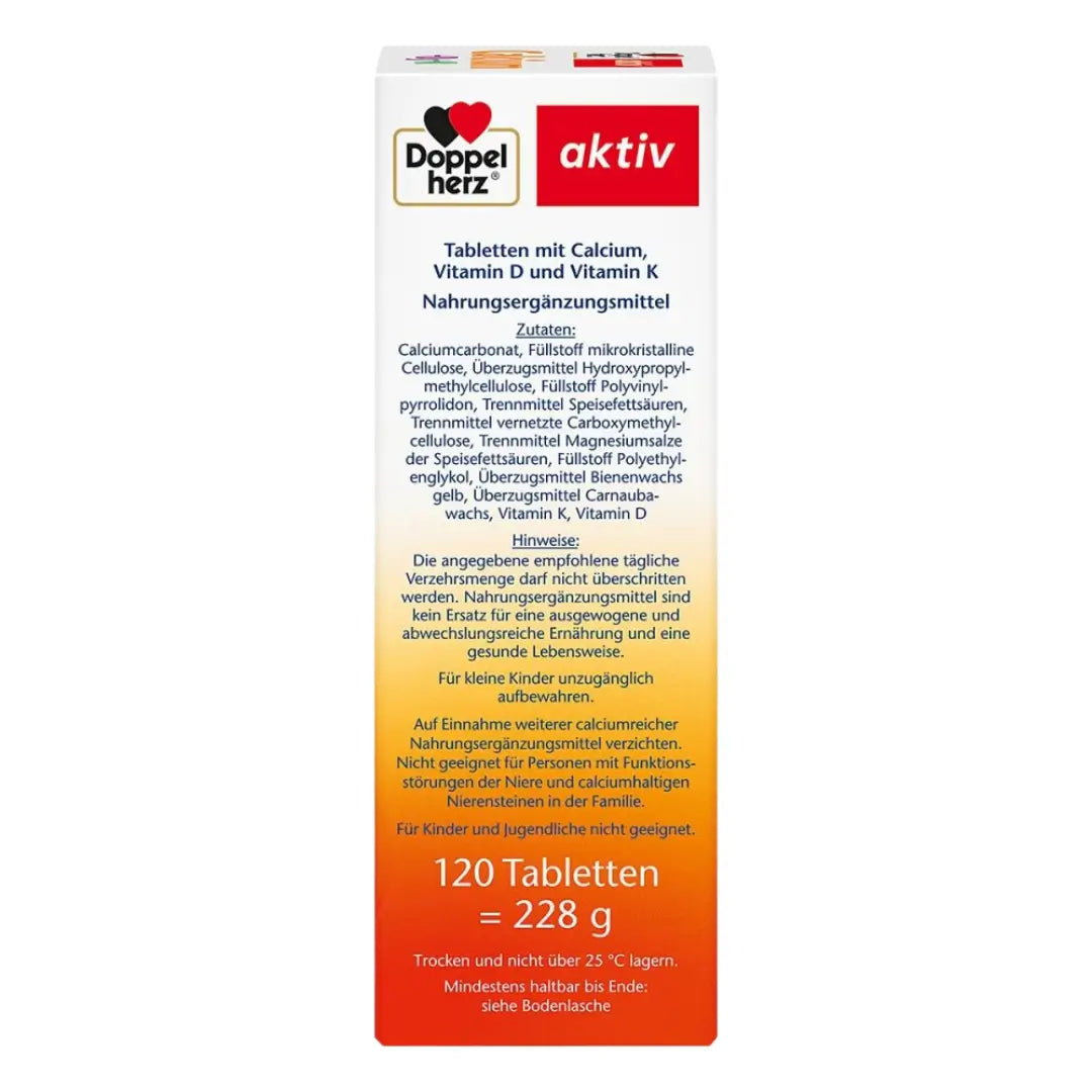 Ingredients list on the side of the package
