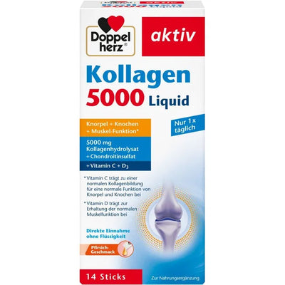 Doppelherz Collagen 5000 Liquid for Bones and Cartilage 14 Sticks