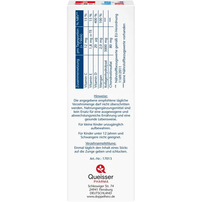 Nutritional value table on the side of the package