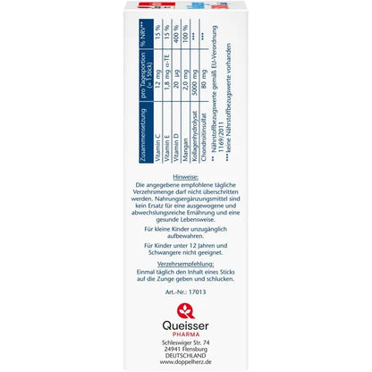 Nutritional value table on the side of the package