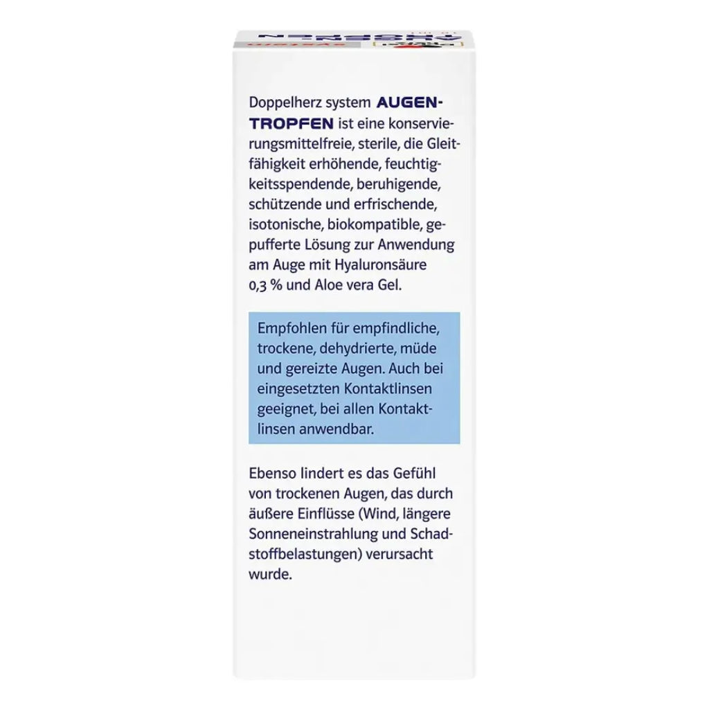 Doppelherz kapi za oči hijaluron 0,3% + aloe vera 10 ml