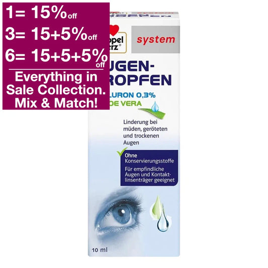 Doppelherz Eye Drops Hyaluron 0.3% + Aloe Vera 10 ml