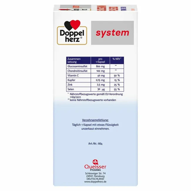 Nutritional table on the side of the package