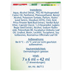 Ingredients list on the side of the box