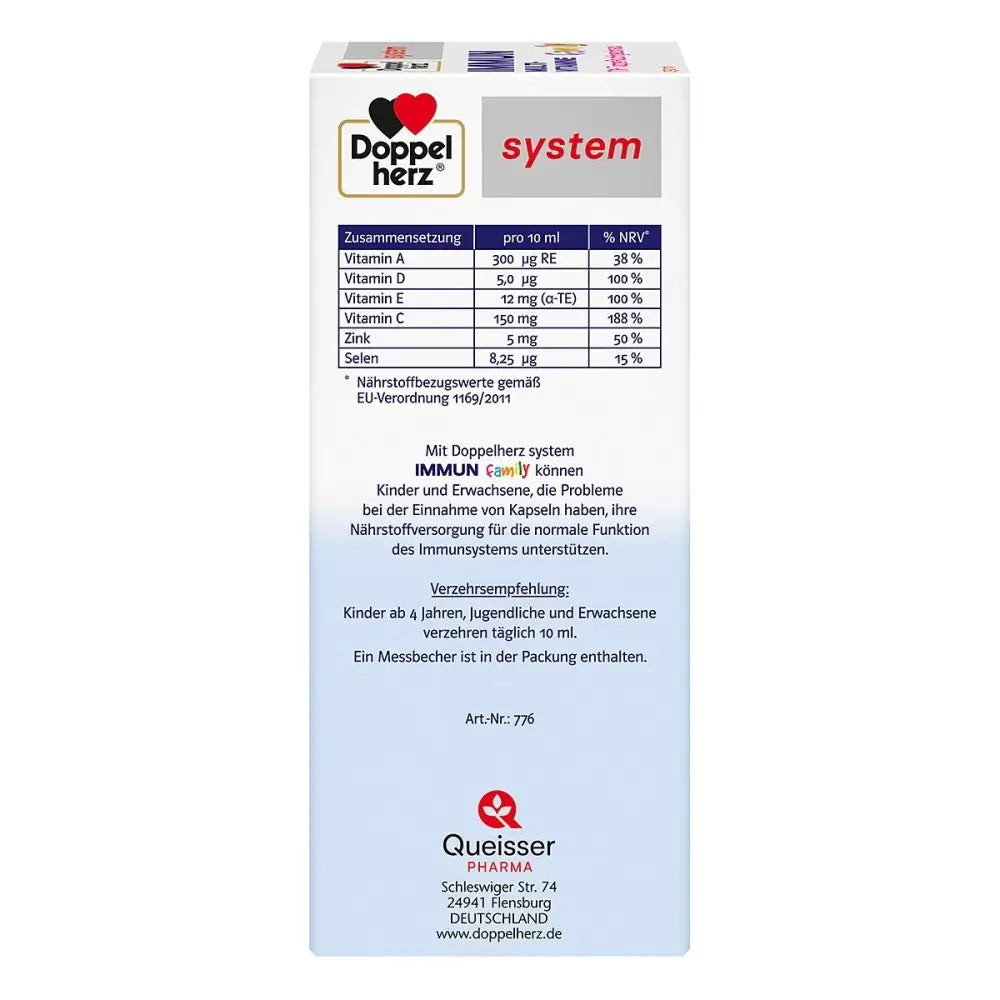 Doppelherz ģimenes imūno multivitamīnu dzēriens 250 ml