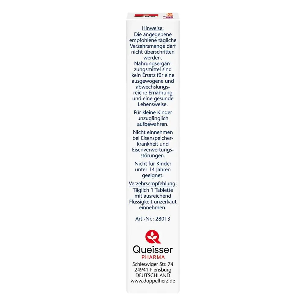 <tc>Doppelherz</tc> Iron + C. Ιστιδίνη. Καρτέλα Folic Acid Tablet 30